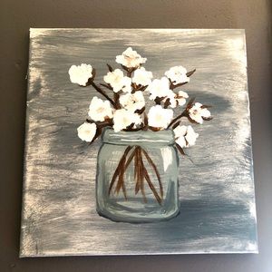 Cotton in a jar painting